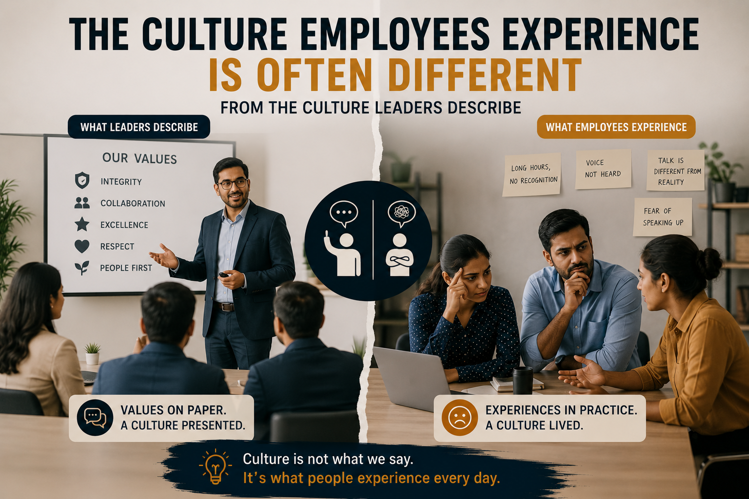 The Culture Employees Experience Is Often Different From the Culture Leaders Describe
